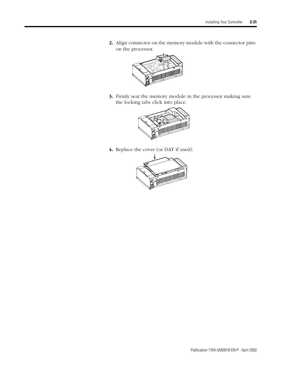 Rockwell Automation 1764-xxxx MICROLOGIX 1500 PROGRAMMABLE CONTROLLERS User Manual | Page 47 / 174