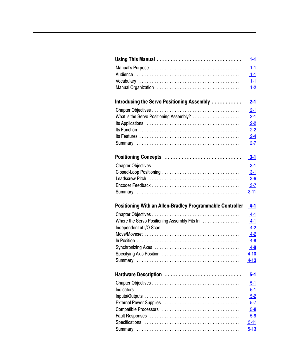 Rockwell Automation 1771-QC , D17716.5.25 SER/B SERVO POS User Manual | Page 2 / 247