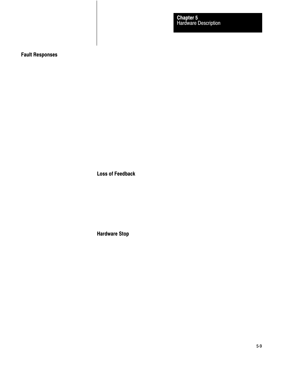 Fault responses | Rockwell Automation 1771-QC , D17716.5.25 SER/B SERVO POS User Manual | Page 46 / 247