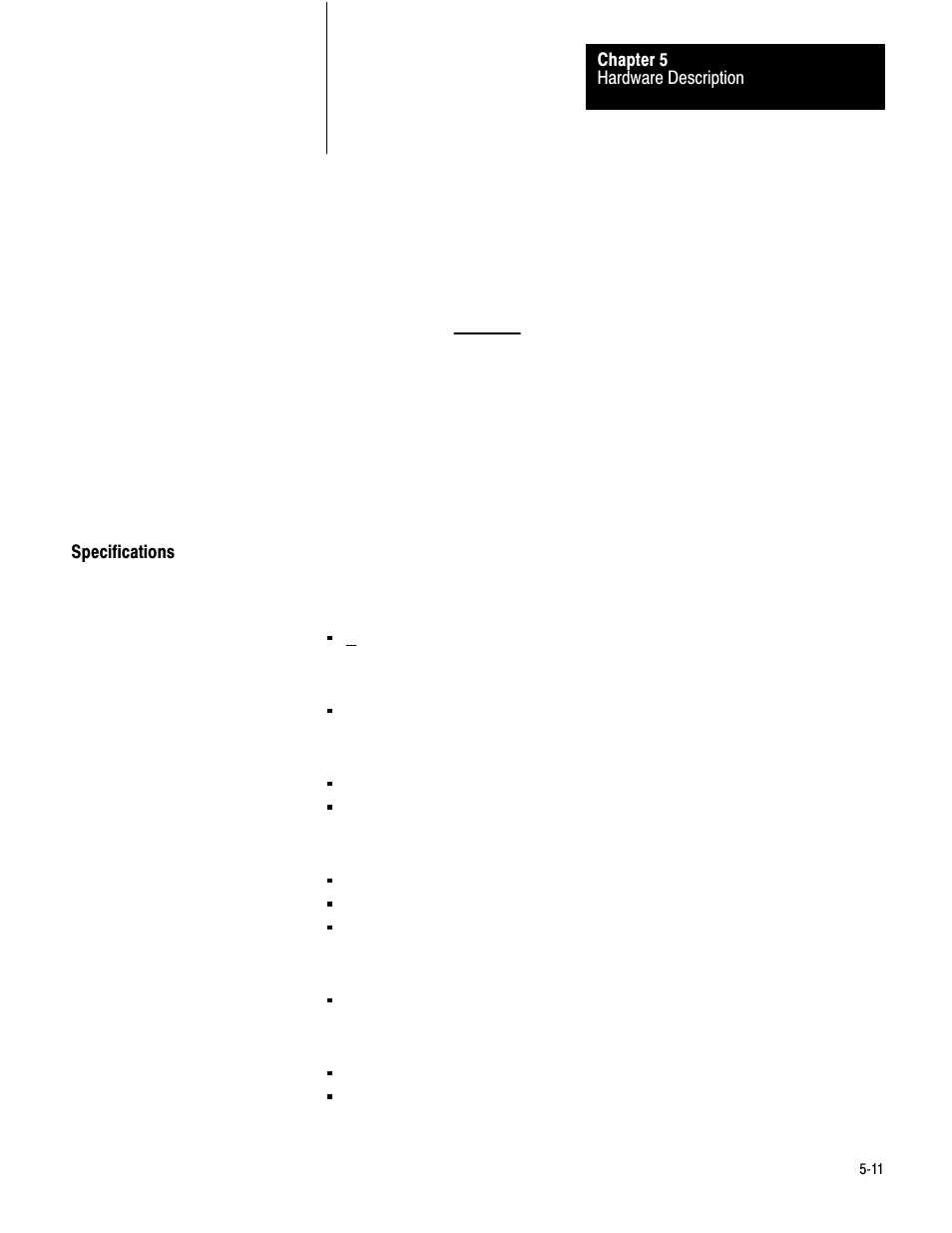 Specifications, 5ć11 | Rockwell Automation 1771-QC , D17716.5.25 SER/B SERVO POS User Manual | Page 48 / 247