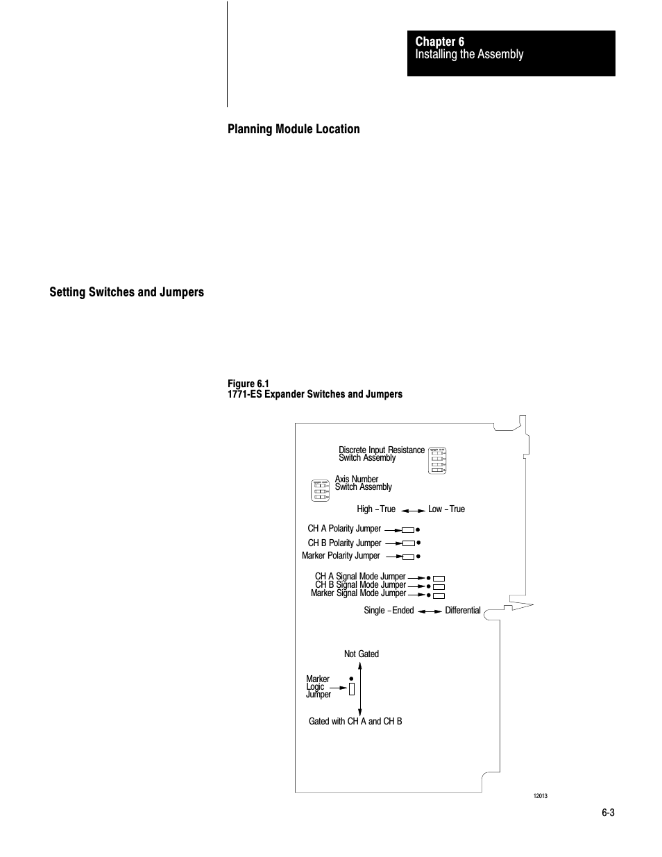 Setting switches and jumpers | Rockwell Automation 1771-QC , D17716.5.25 SER/B SERVO POS User Manual | Page 53 / 247