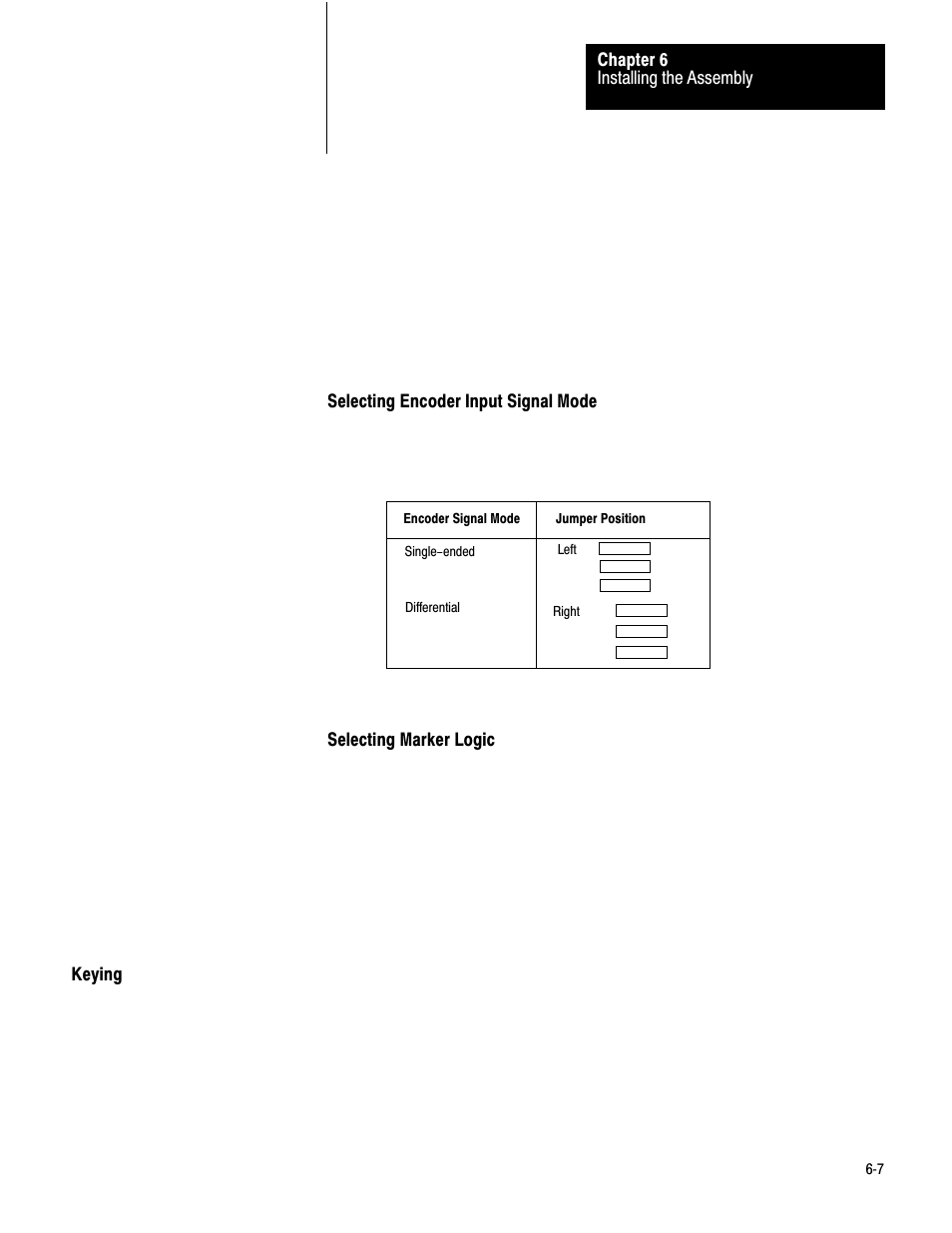 Keying | Rockwell Automation 1771-QC , D17716.5.25 SER/B SERVO POS User Manual | Page 57 / 247