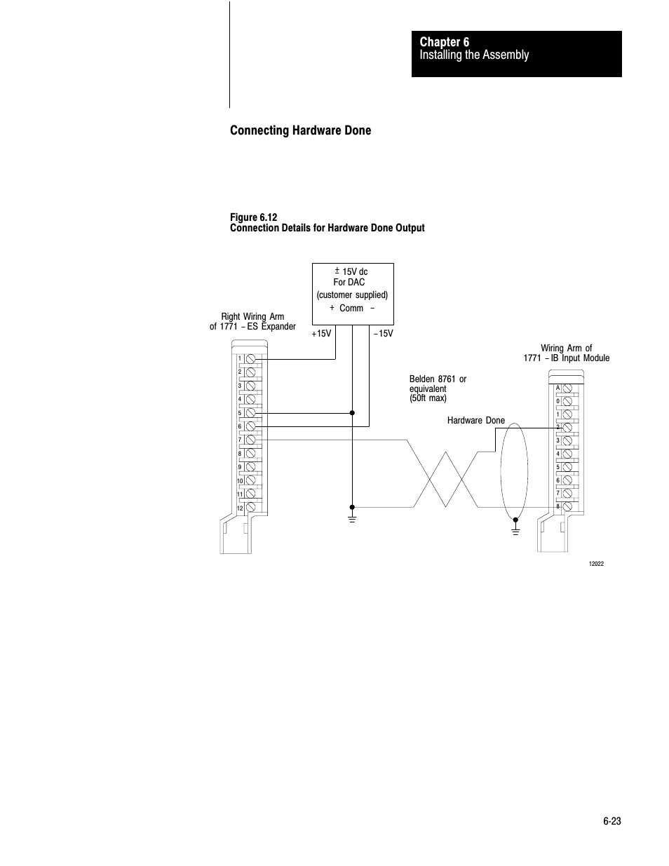 Installing the assembly chapter 6 | Rockwell Automation 1771-QC , D17716.5.25 SER/B SERVO POS User Manual | Page 73 / 247