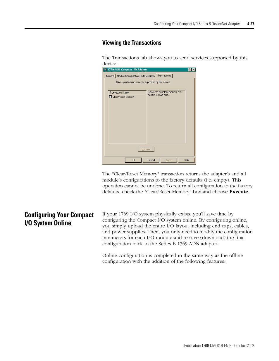 Configuring your compact i/o system online | Rockwell Automation 1769-ADN Compact I/O 1769-ADN DeviceNet Adapter User Manual | Page 103 / 204
