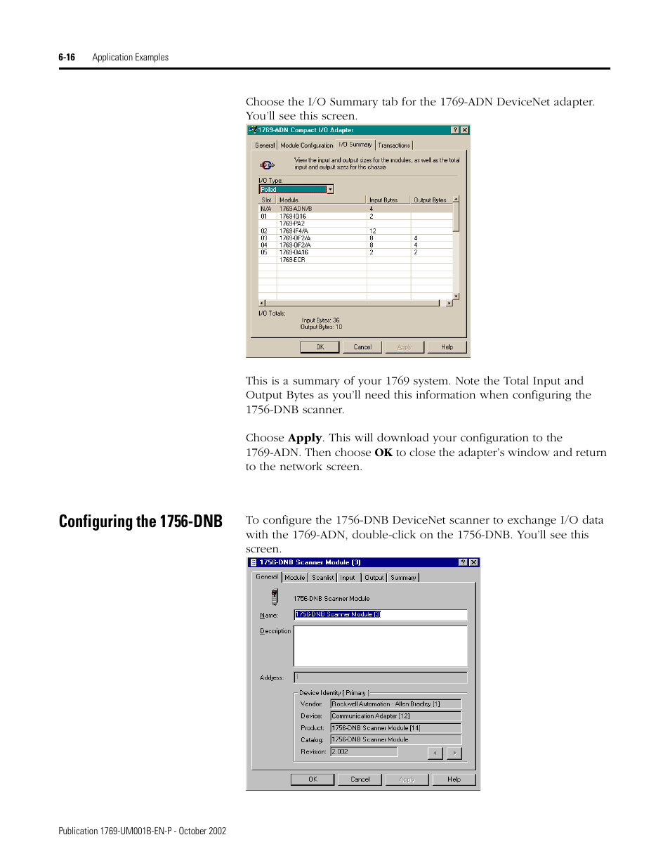 Configuring the 1756-dnb | Rockwell Automation 1769-ADN Compact I/O 1769-ADN DeviceNet Adapter User Manual | Page 128 / 204