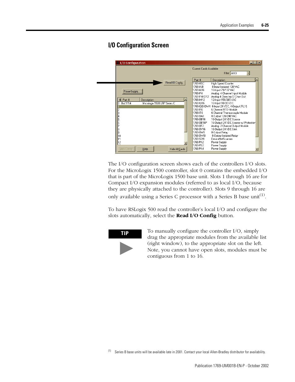 I/o configuration screen | Rockwell Automation 1769-ADN Compact I/O 1769-ADN DeviceNet Adapter User Manual | Page 137 / 204