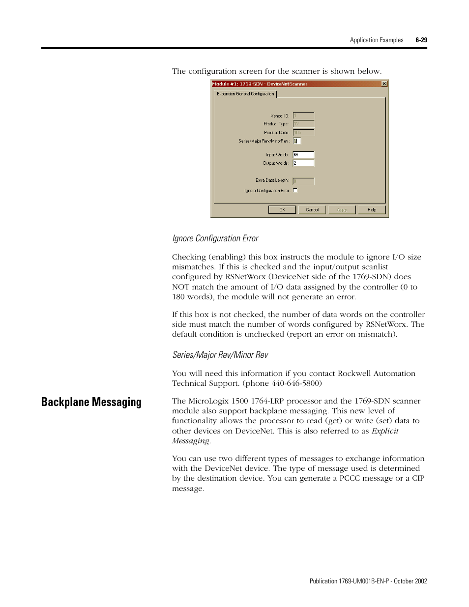 Backplane messaging | Rockwell Automation 1769-ADN Compact I/O 1769-ADN DeviceNet Adapter User Manual | Page 141 / 204