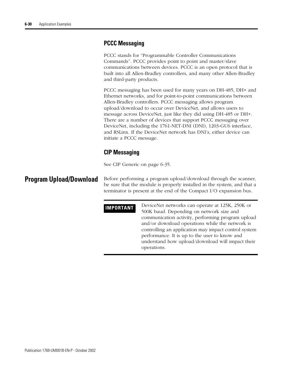 Program upload/download | Rockwell Automation 1769-ADN Compact I/O 1769-ADN DeviceNet Adapter User Manual | Page 142 / 204