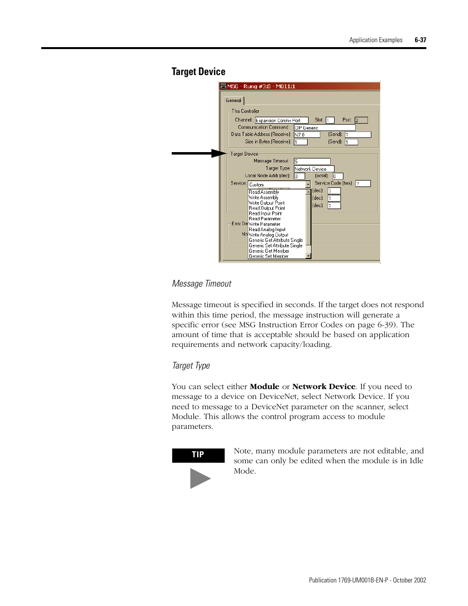 Target device | Rockwell Automation 1769-ADN Compact I/O 1769-ADN DeviceNet Adapter User Manual | Page 149 / 204