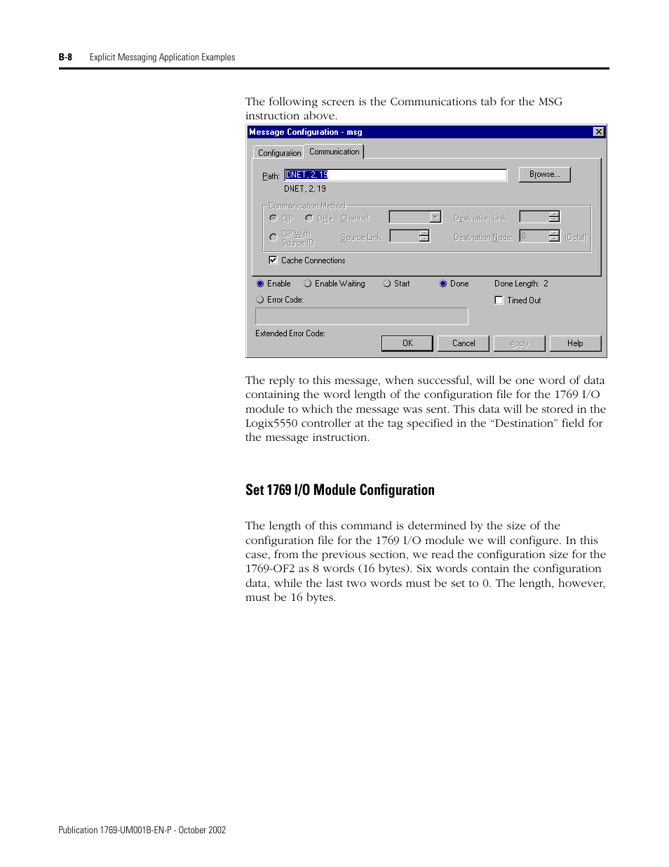 Set 1769 i/o module configuration | Rockwell Automation 1769-ADN Compact I/O 1769-ADN DeviceNet Adapter User Manual | Page 166 / 204