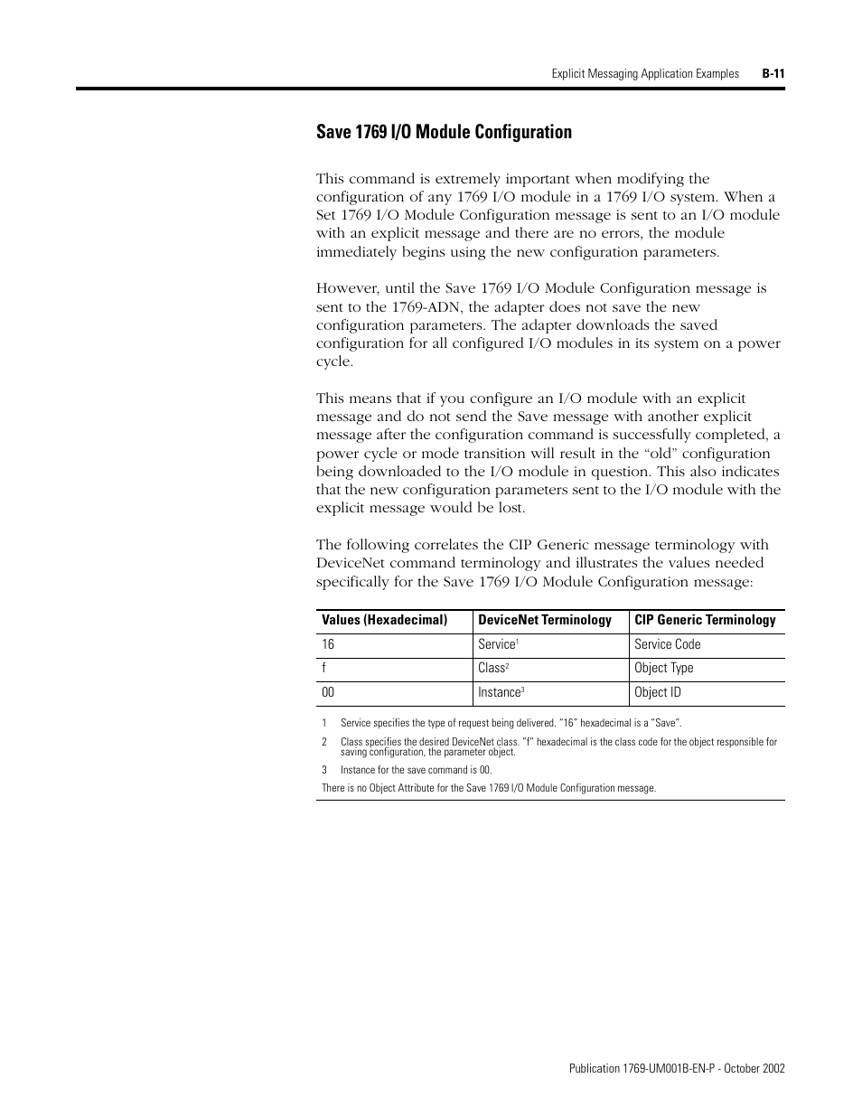 Save 1769 i/o module configuration | Rockwell Automation 1769-ADN Compact I/O 1769-ADN DeviceNet Adapter User Manual | Page 169 / 204