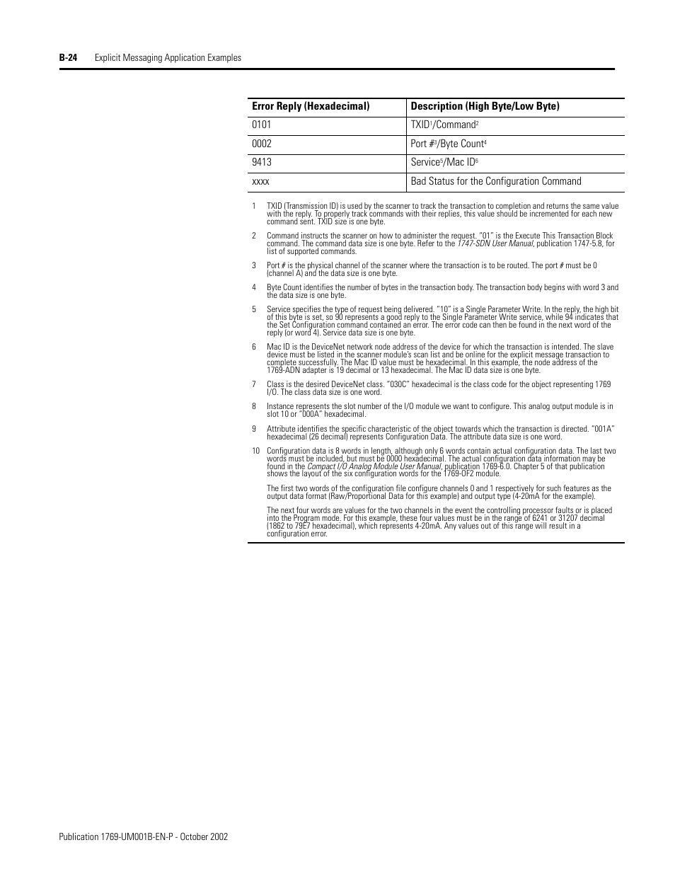 Rockwell Automation 1769-ADN Compact I/O 1769-ADN DeviceNet Adapter User Manual | Page 182 / 204