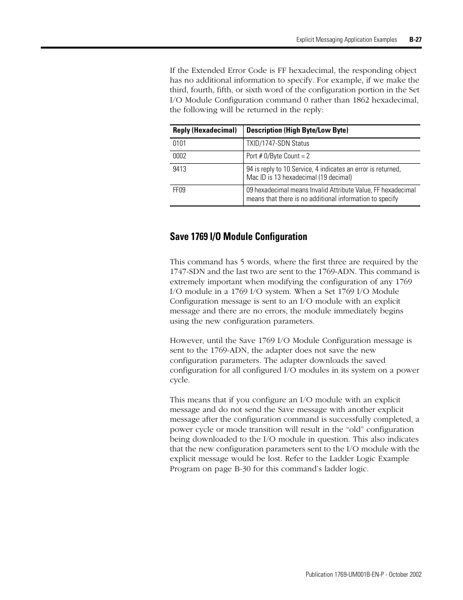Save 1769 i/o module configuration | Rockwell Automation 1769-ADN Compact I/O 1769-ADN DeviceNet Adapter User Manual | Page 185 / 204