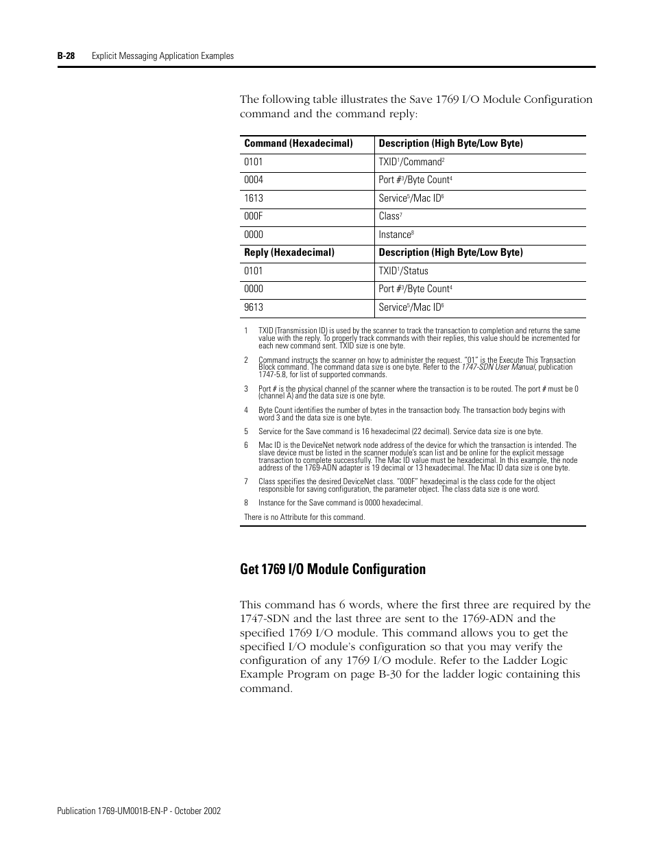 Get 1769 i/o module configuration | Rockwell Automation 1769-ADN Compact I/O 1769-ADN DeviceNet Adapter User Manual | Page 186 / 204