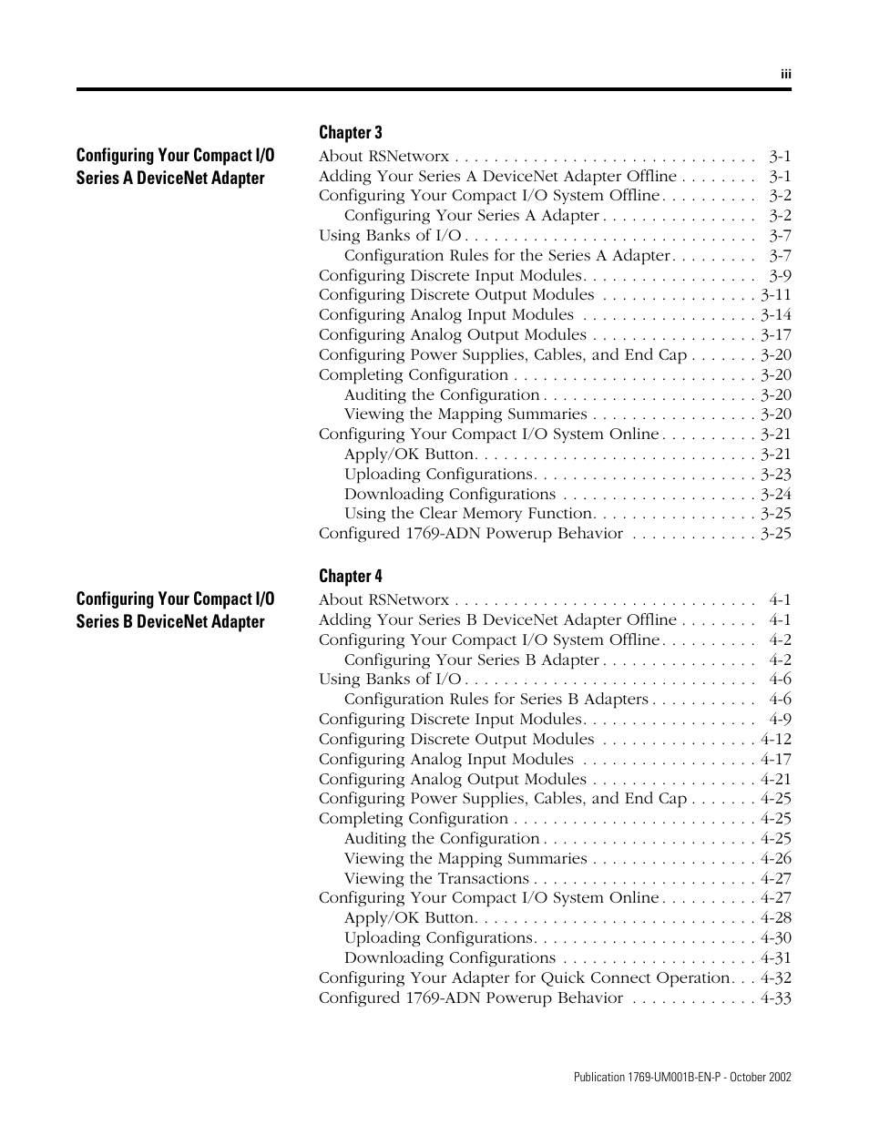 Rockwell Automation 1769-ADN Compact I/O 1769-ADN DeviceNet Adapter User Manual | Page 7 / 204
