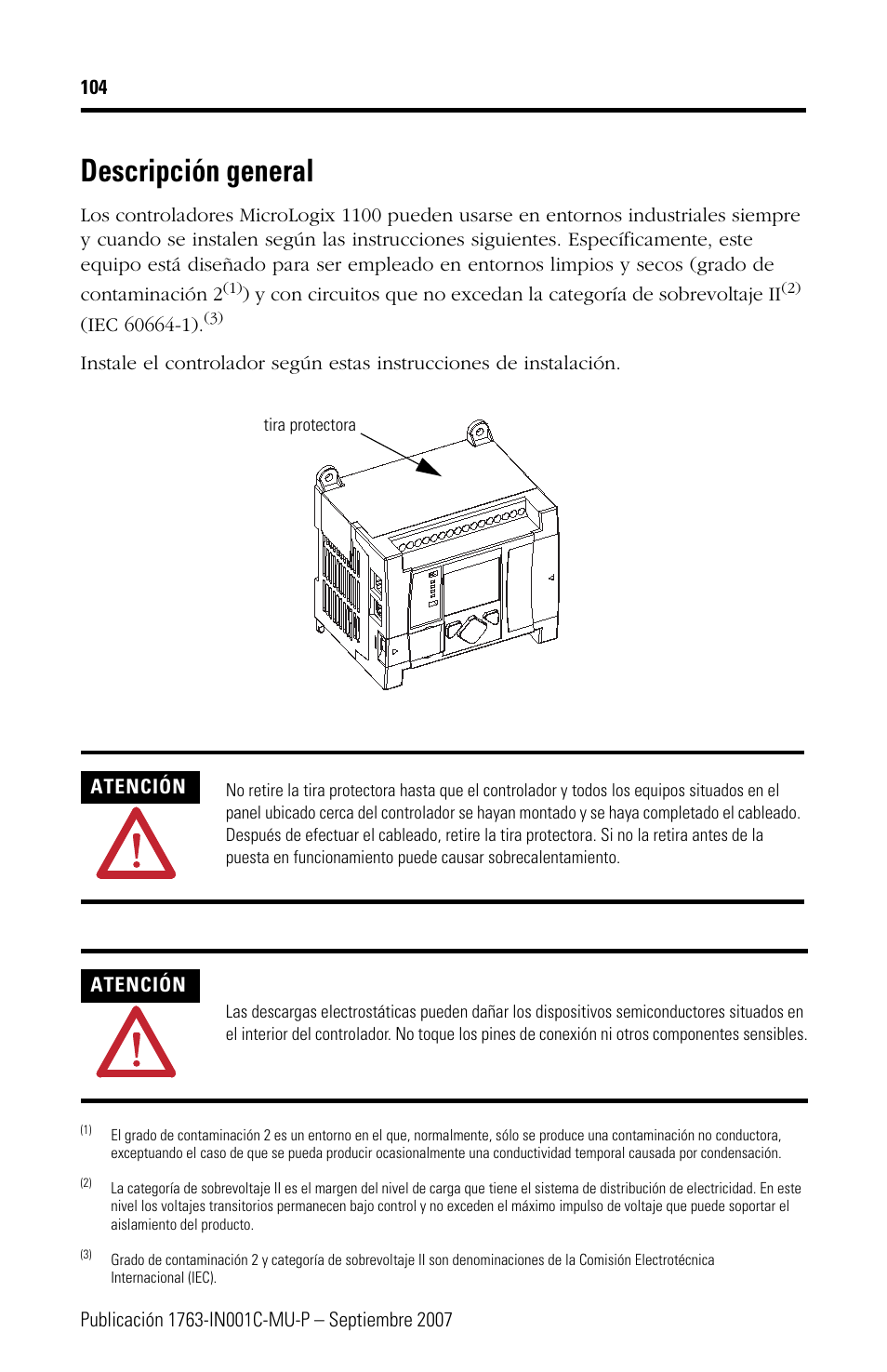 Descripción general | Rockwell Automation 1763-L16xxx MicroLogix 1100 Programmable Controllers Installation Instructions User Manual | Page 104 / 168