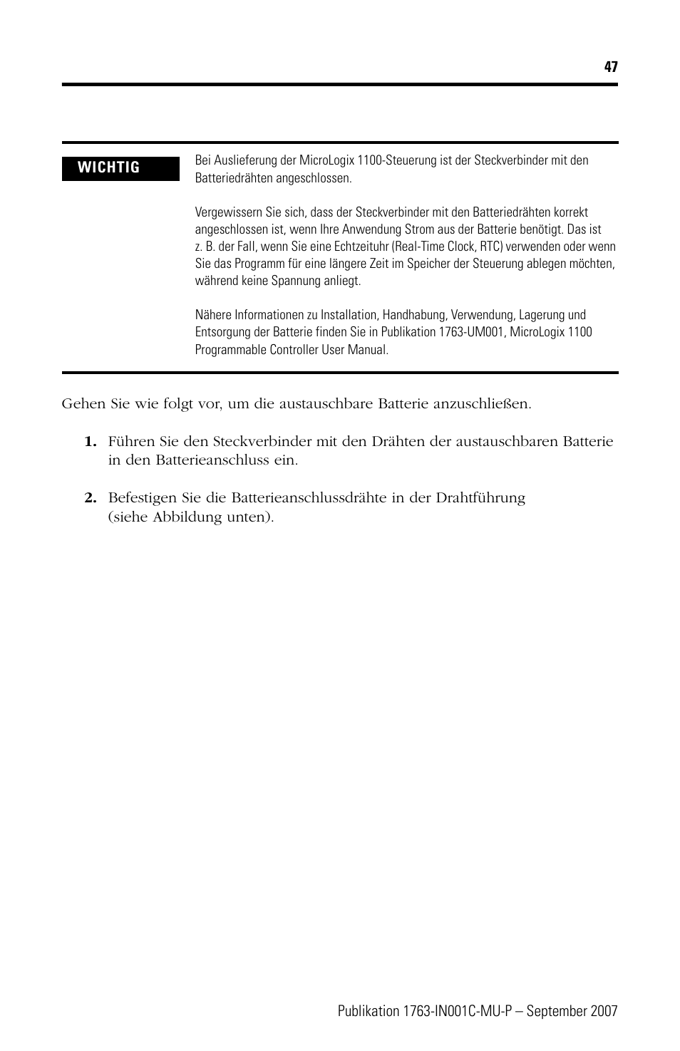 Rockwell Automation 1763-L16xxx MicroLogix 1100 Programmable Controllers Installation Instructions User Manual | Page 47 / 168