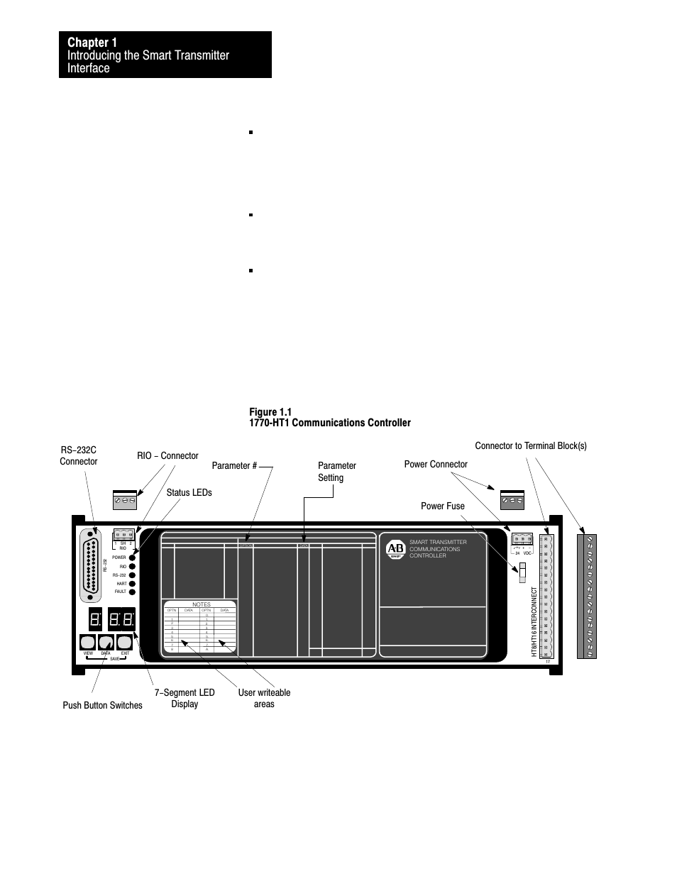 Parameter # parameter setting, User writeable areas | Rockwell Automation 1770-HT8 SMART TRANSMITTER User Manual | Page 13 / 128