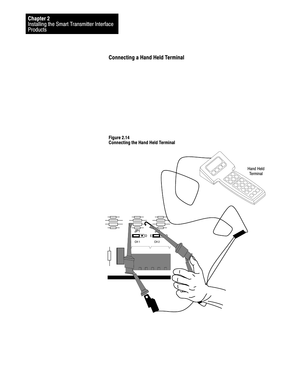 2ć16, Connecting a hand held terminal | Rockwell Automation 1770-HT8 SMART TRANSMITTER User Manual | Page 41 / 128