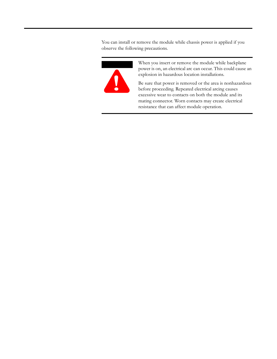 Removal and insertion under power, Removal and insertion under power -4 | Rockwell Automation 1756-DH485 ControlLogix DH-485 Communication Module User Manual User Manual | Page 12 / 110
