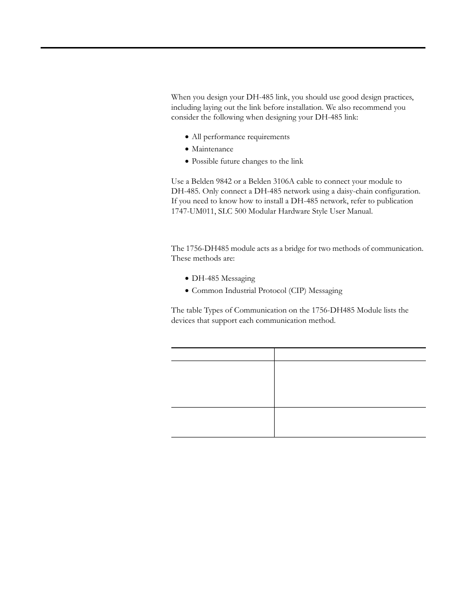 Link design, Two methods of communication over a dh-485 network, Link design -2 | Rockwell Automation 1756-DH485 ControlLogix DH-485 Communication Module User Manual User Manual | Page 34 / 110