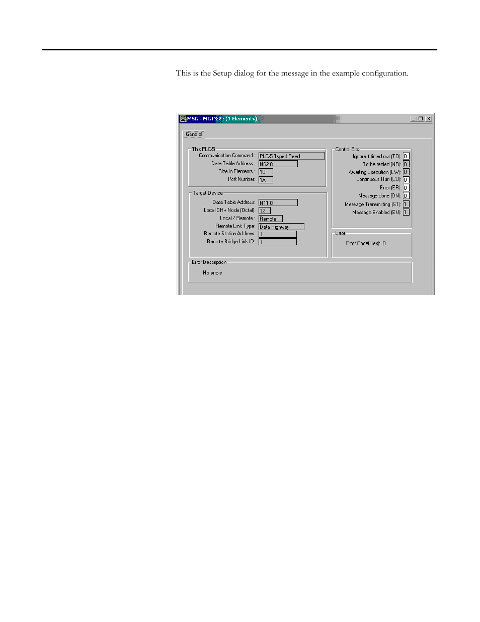 Configure the message, Configure the message -5 | Rockwell Automation 1756-DH485 ControlLogix DH-485 Communication Module User Manual User Manual | Page 77 / 110