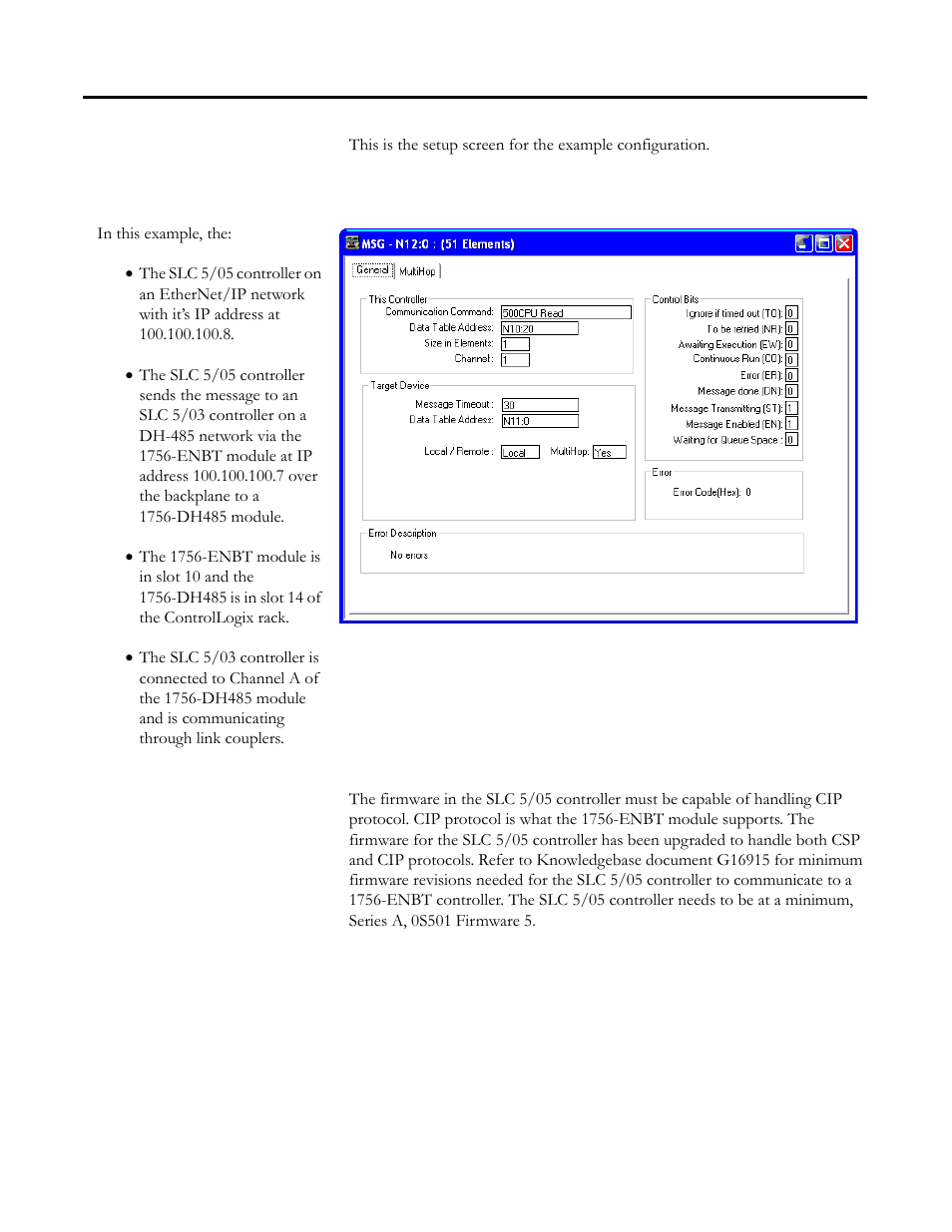 Configure the message, Configure the message -4 | Rockwell Automation 1756-DH485 ControlLogix DH-485 Communication Module User Manual User Manual | Page 82 / 110