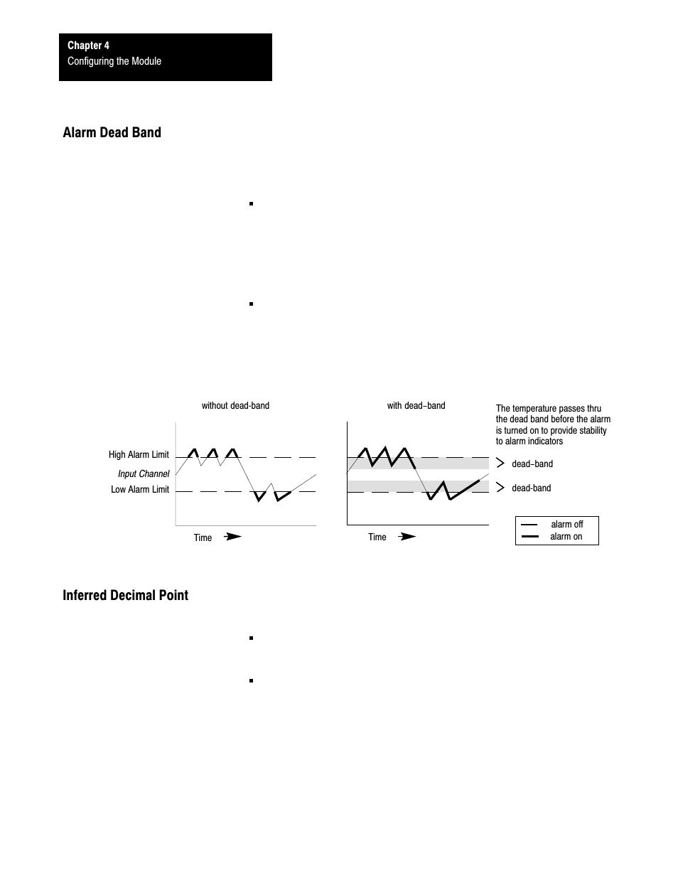 Alarm dead band, Inferred decimal point, Alarm dead band inferred decimal point | Rockwell Automation 1771-TCM,D17716.5.108 TEMPERATURE CONTROL MOD User Manual | Page 35 / 137