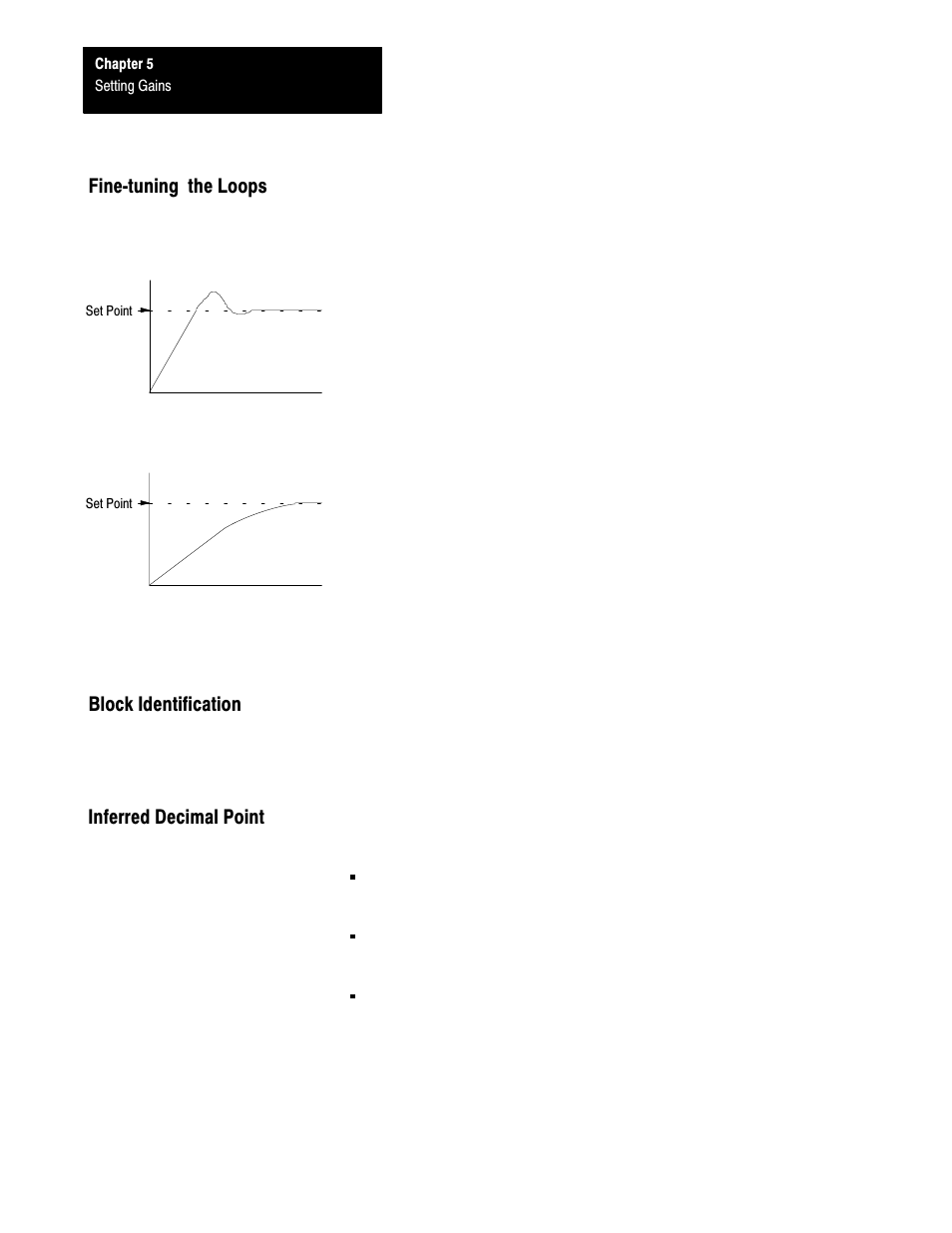 Fine tuning the loops, Block identification, Inferred decimal point | Rockwell Automation 1771-TCM,D17716.5.108 TEMPERATURE CONTROL MOD User Manual | Page 40 / 137