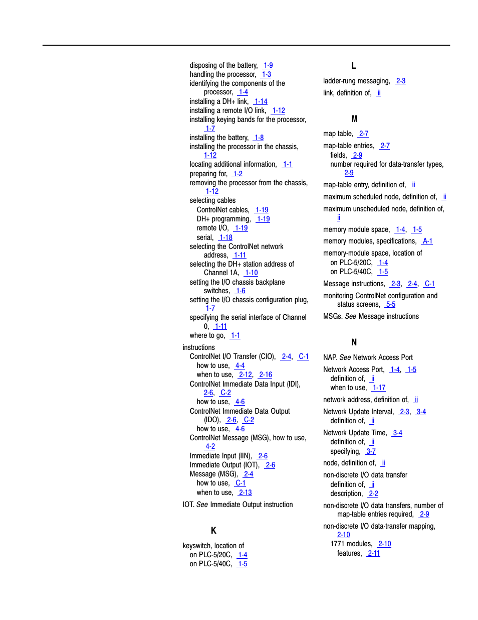 Rockwell Automation 1785-L20C_L40C, D17856.5.14 ControlNet PLC-5 Programmable Controllers User Manual User Manual | Page 103 / 107