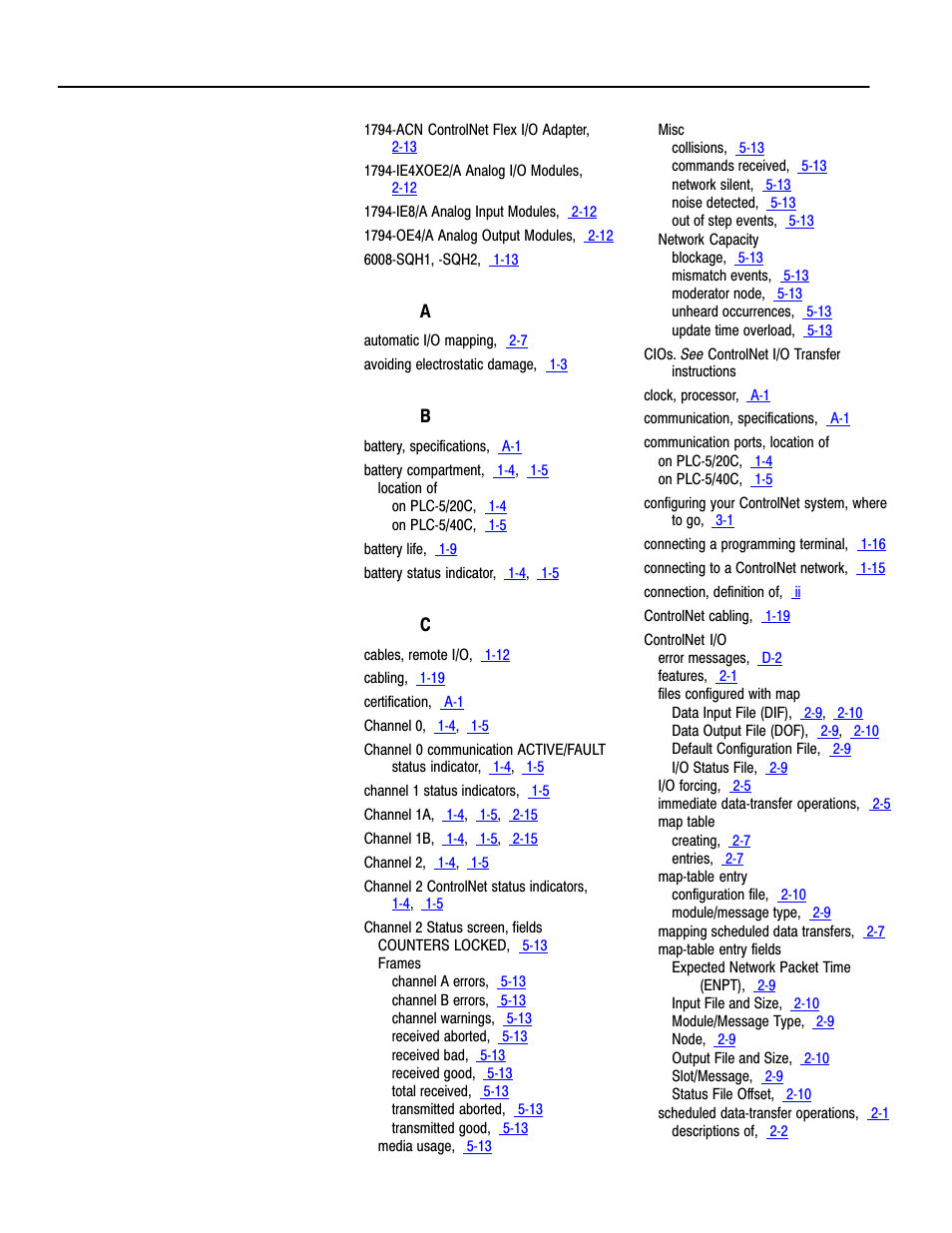 Rockwell Automation 1785-L20C_L40C, D17856.5.14 ControlNet PLC-5 Programmable Controllers User Manual User Manual | Page 98 / 107