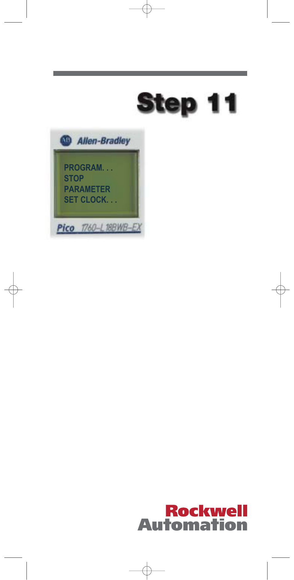 Pico ™ programming | Rockwell Automation 1760 PICO Programming Quick Start User Manual | Page 15 / 16