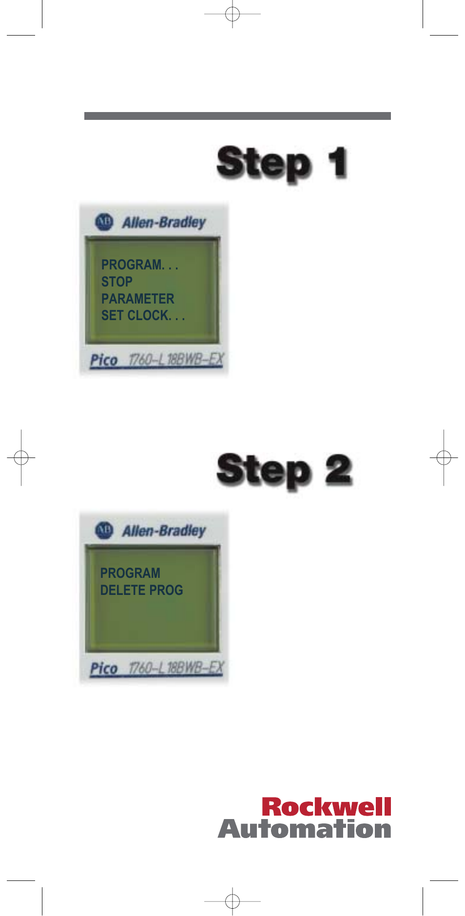 Pico ™ programming | Rockwell Automation 1760 PICO Programming Quick Start User Manual | Page 5 / 16