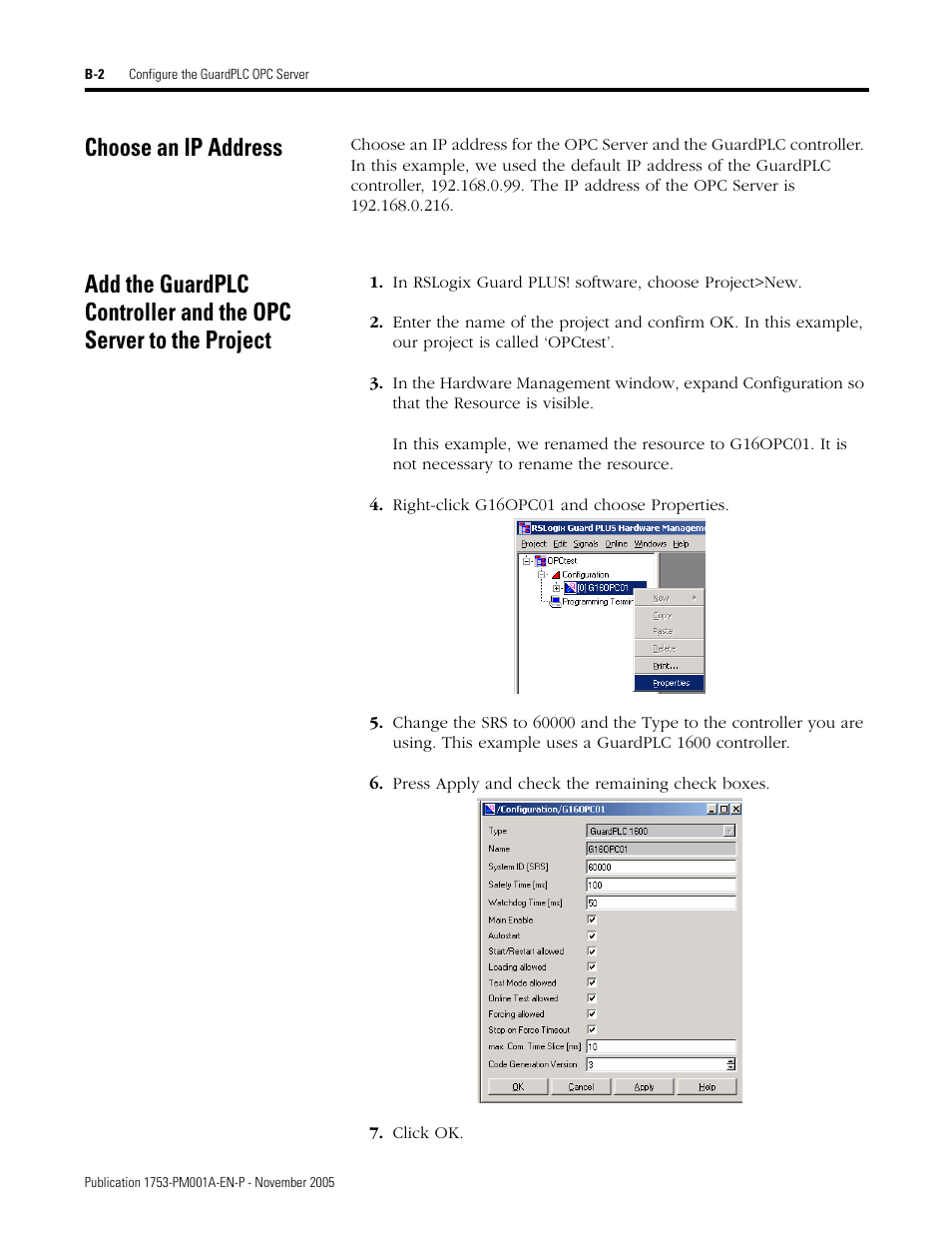 Choose an ip address | Rockwell Automation 1753-PCS-PAR Using RSLogix Guard PLUS! with GuardPLC Controllers User Manual | Page 108 / 122