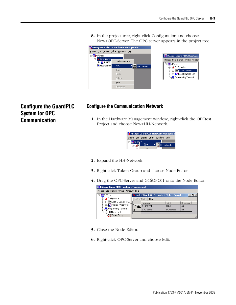 Configure the communication network | Rockwell Automation 1753-PCS-PAR Using RSLogix Guard PLUS! with GuardPLC Controllers User Manual | Page 109 / 122