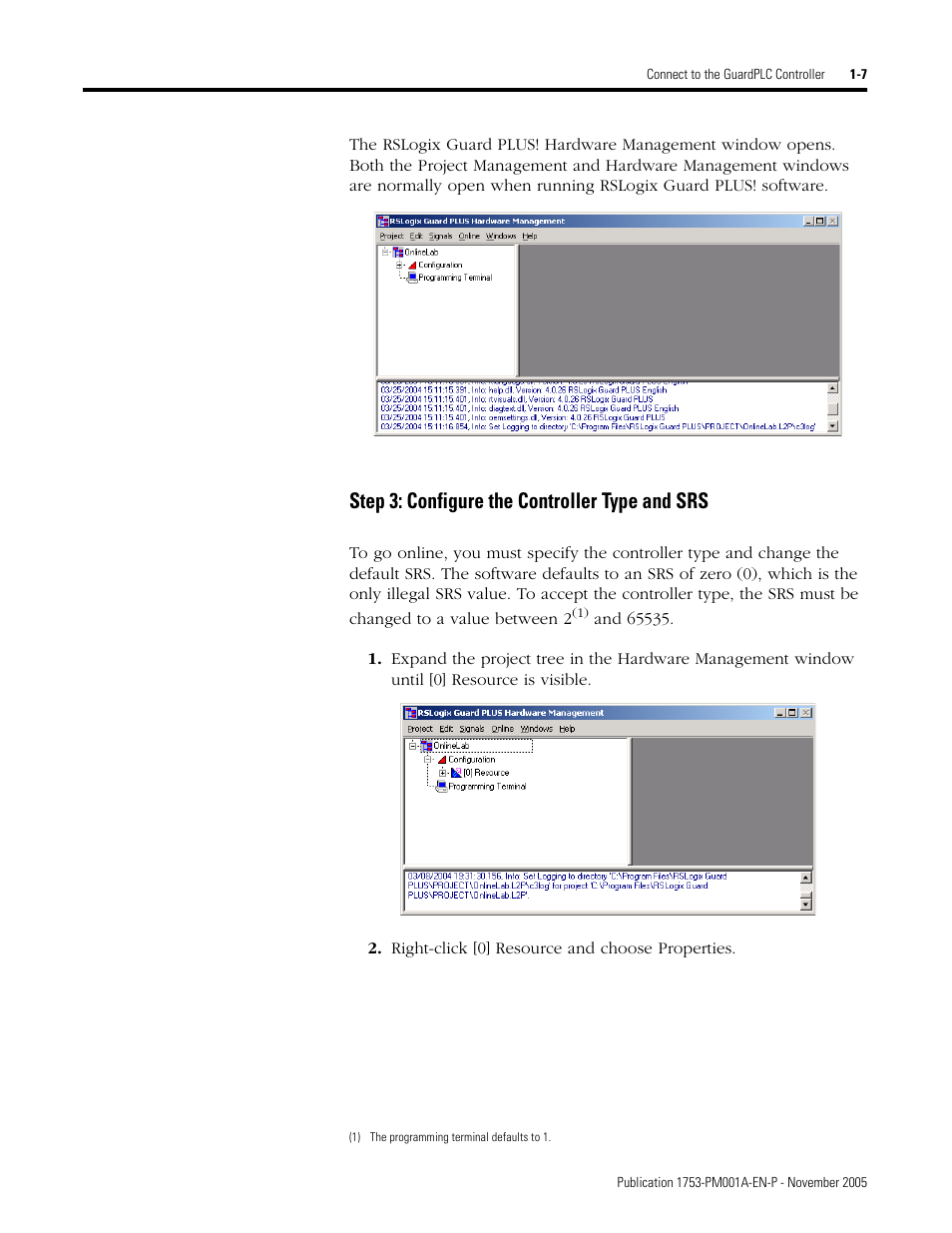 Step 3: configure the controller type and srs -7, Step 3: configure the controller type and srs | Rockwell Automation 1753-PCS-PAR Using RSLogix Guard PLUS! with GuardPLC Controllers User Manual | Page 17 / 122