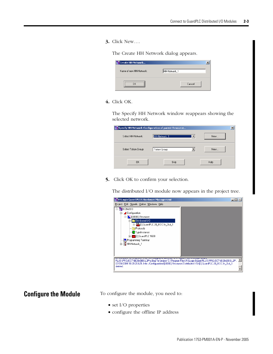 Configure the module, Configure the module -3 | Rockwell Automation 1753-PCS-PAR Using RSLogix Guard PLUS! with GuardPLC Controllers User Manual | Page 37 / 122