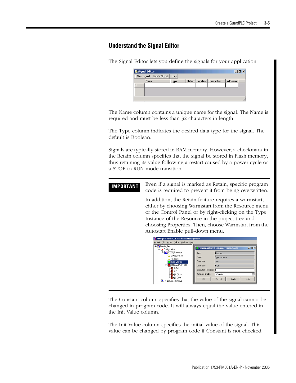 Understand the signal editor -5, Understand the signal editor | Rockwell Automation 1753-PCS-PAR Using RSLogix Guard PLUS! with GuardPLC Controllers User Manual | Page 45 / 122