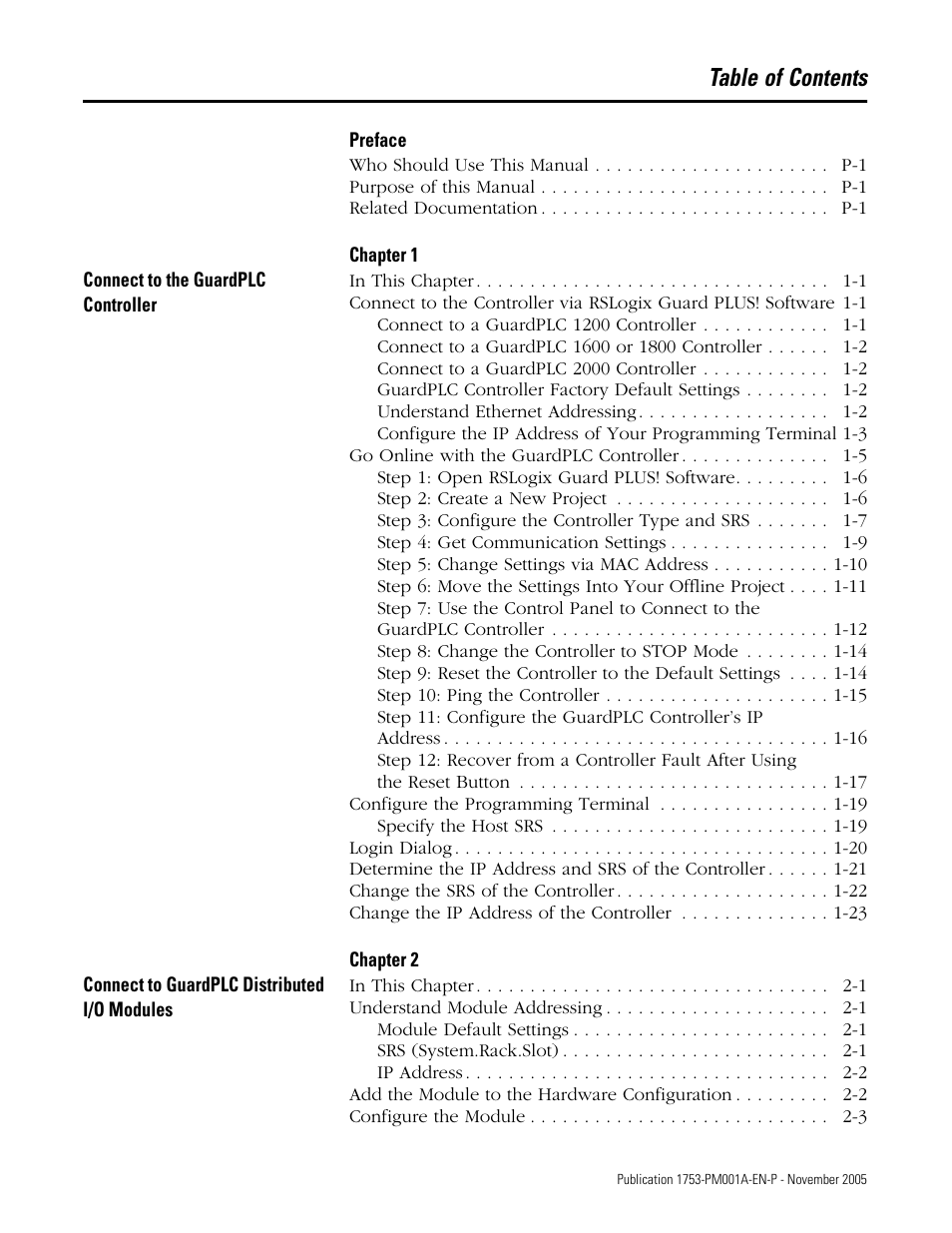 Rockwell Automation 1753-PCS-PAR Using RSLogix Guard PLUS! with GuardPLC Controllers User Manual | Page 5 / 122