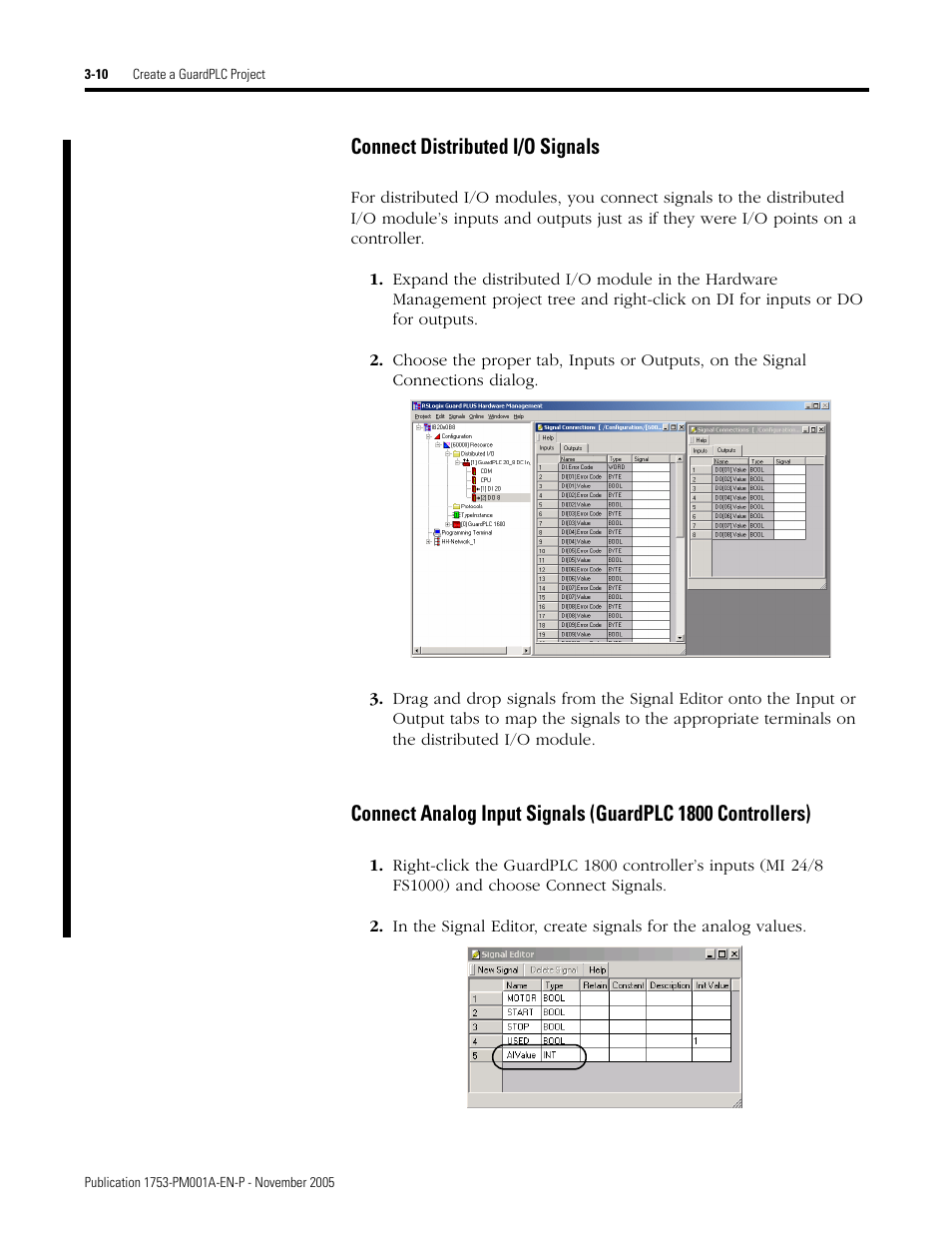 Connect distributed i/o signals | Rockwell Automation 1753-PCS-PAR Using RSLogix Guard PLUS! with GuardPLC Controllers User Manual | Page 50 / 122