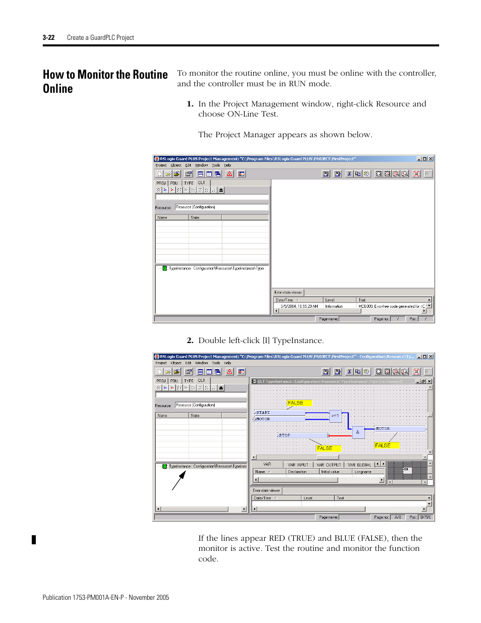 How to monitor the routine online, How to monitor the routine online -22 | Rockwell Automation 1753-PCS-PAR Using RSLogix Guard PLUS! with GuardPLC Controllers User Manual | Page 62 / 122