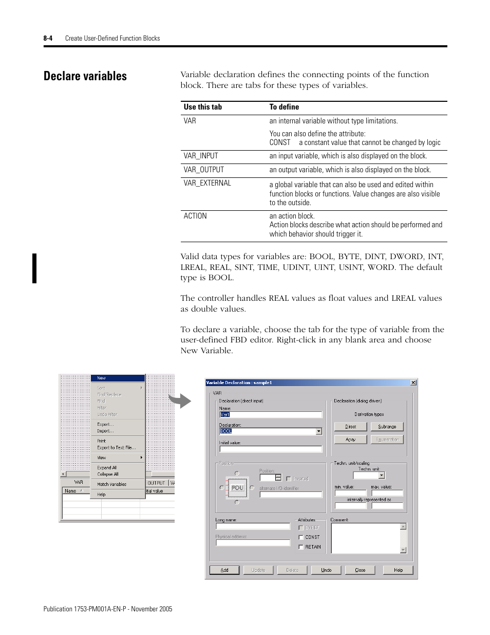 Declare variables, Declare variables -4 | Rockwell Automation 1753-PCS-PAR Using RSLogix Guard PLUS! with GuardPLC Controllers User Manual | Page 90 / 122