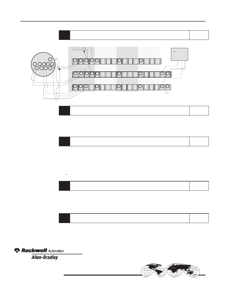 Connect ldt to interface module terminal block, Set up communication between pc and qs module, Create ladder logic to run your application | Back cover, Worldwide representation | Rockwell Automation 1746-QS QUICK START SYNCHRONIZED AXES User Manual | Page 2 / 2