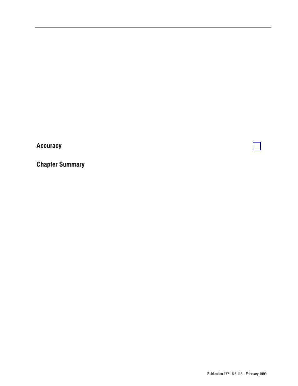 Accuracy, Chapter summary, Accuracy chapter summary | Rockwell Automation 1771-IFE ANALOG INPUT MODULE User Manual | Page 12 / 82