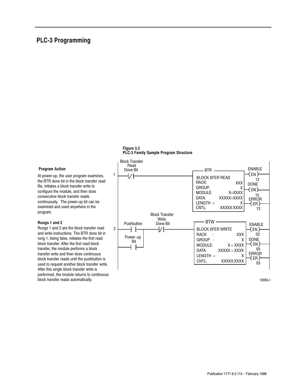 Plc-3 programming, Plcć3 programming | Rockwell Automation 1771-IFE ANALOG INPUT MODULE User Manual | Page 29 / 82
