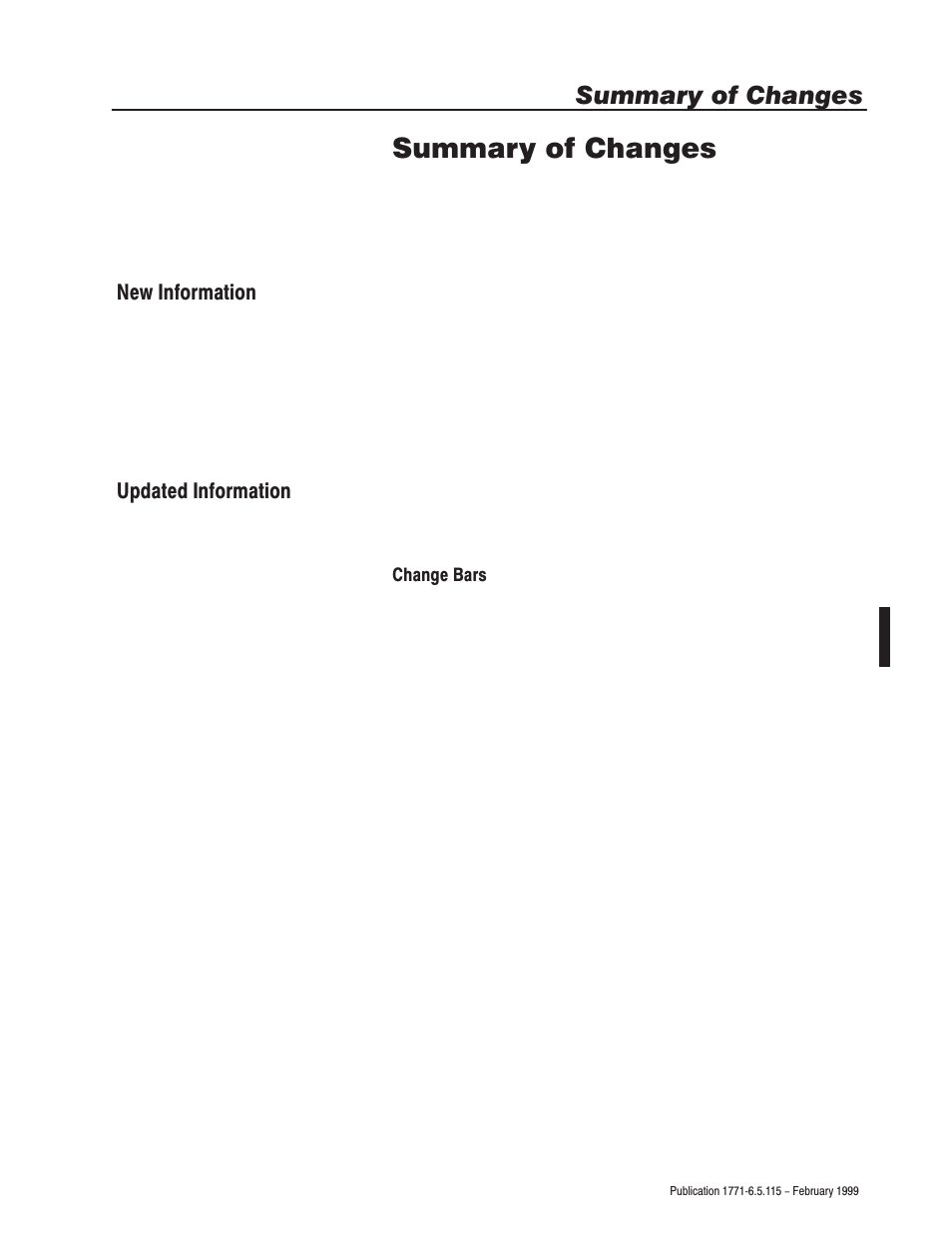 Summary of changes, New information, Updated information | Rockwell Automation 1771-IFE ANALOG INPUT MODULE User Manual | Page 3 / 82