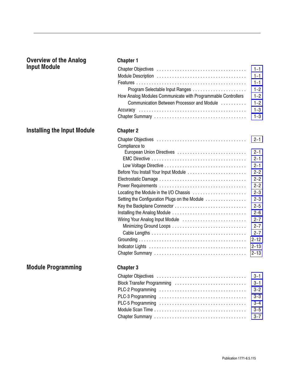 Rockwell Automation 1771-IFE ANALOG INPUT MODULE User Manual | Page 4 / 82