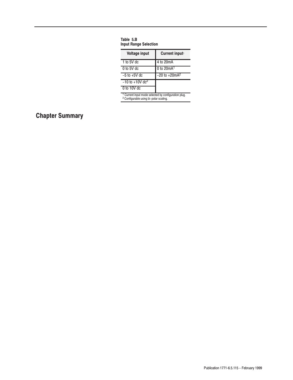 Chapter summary | Rockwell Automation 1771-IFE ANALOG INPUT MODULE User Manual | Page 45 / 82