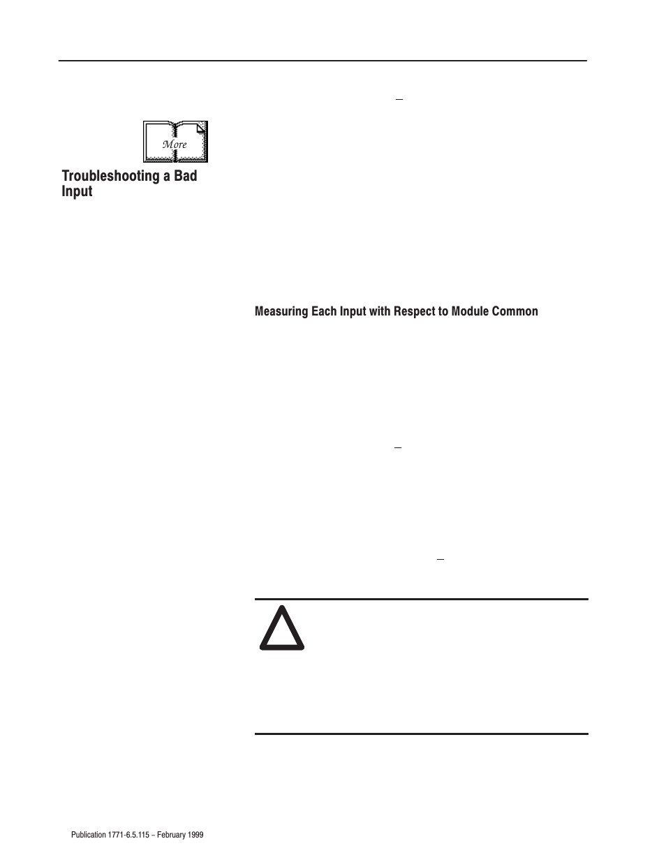 Troubleshooting a bad input | Rockwell Automation 1771-IFE ANALOG INPUT MODULE User Manual | Page 58 / 82