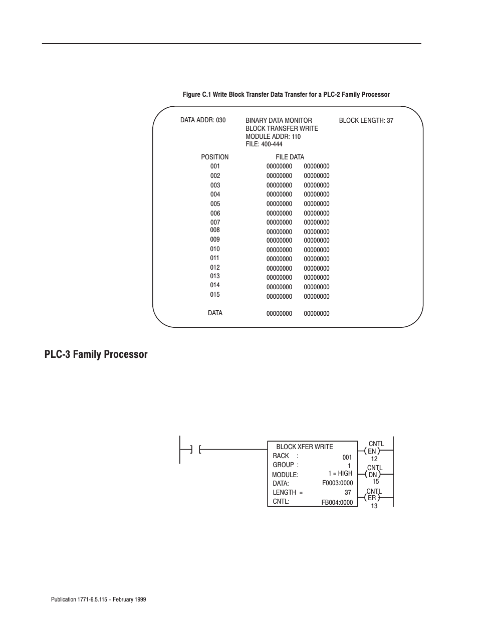Plc-3 family processor, Plcć3 family processor | Rockwell Automation 1771-IFE ANALOG INPUT MODULE User Manual | Page 65 / 82